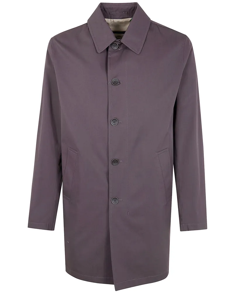 Herno Single Breasted Midi Coat Brown