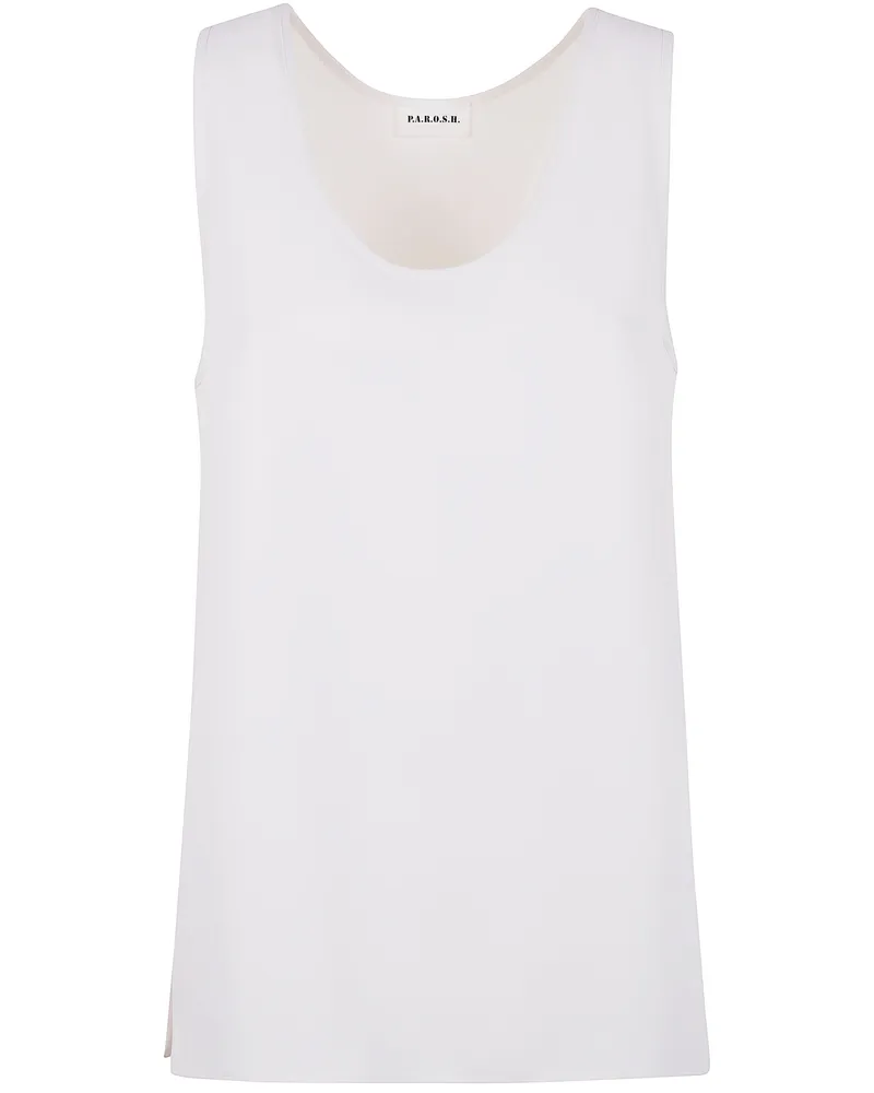 P.A.R.O.S.H. P. A.R. O.S. H. Sleeveless Blouse White