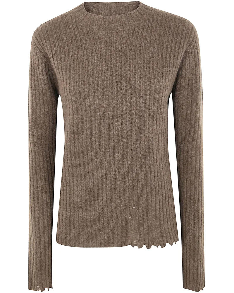 Uma Wang Rib Top" Long Sleeve Green