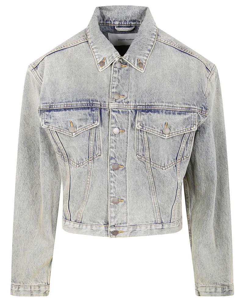 Entire Studios Shrunken" Denim Jacket Blue
