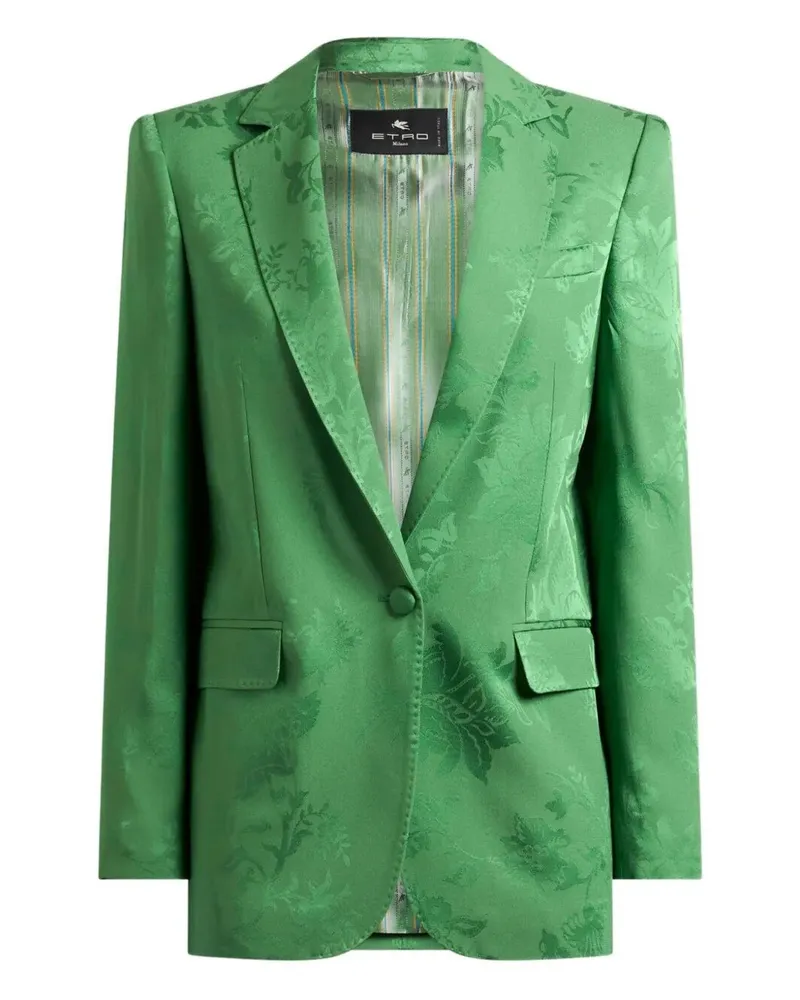 Etro Double Breasted Jacket Green