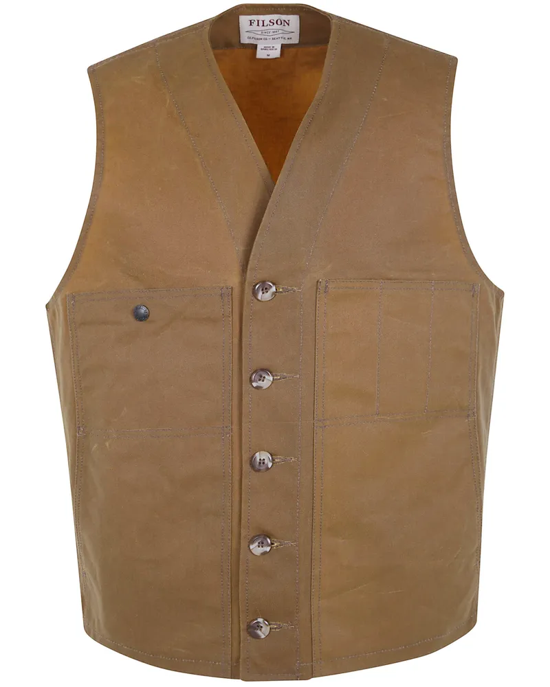 Filson Vest Cotton "Oil Tin Brown