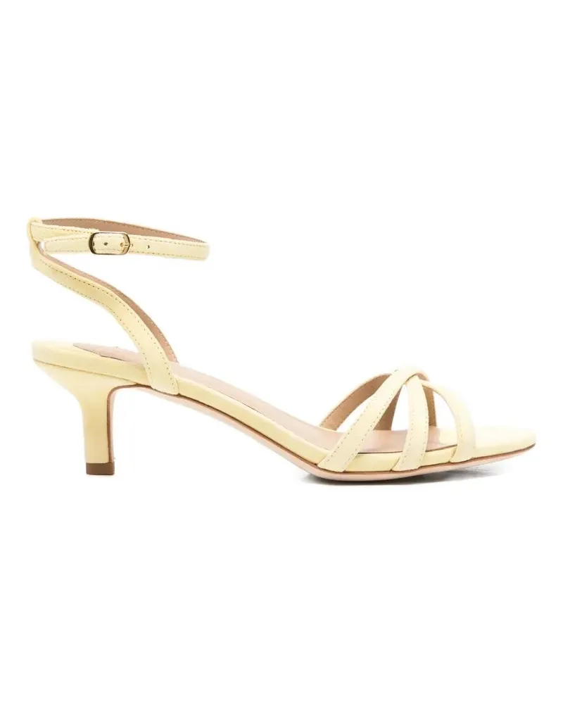 Ralph Lauren Kendyl" Kitten Midi Heel Sandals Yellow