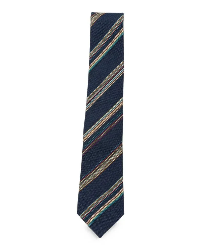 Paul Smith Tie Fine Stripe 8Cm Blue