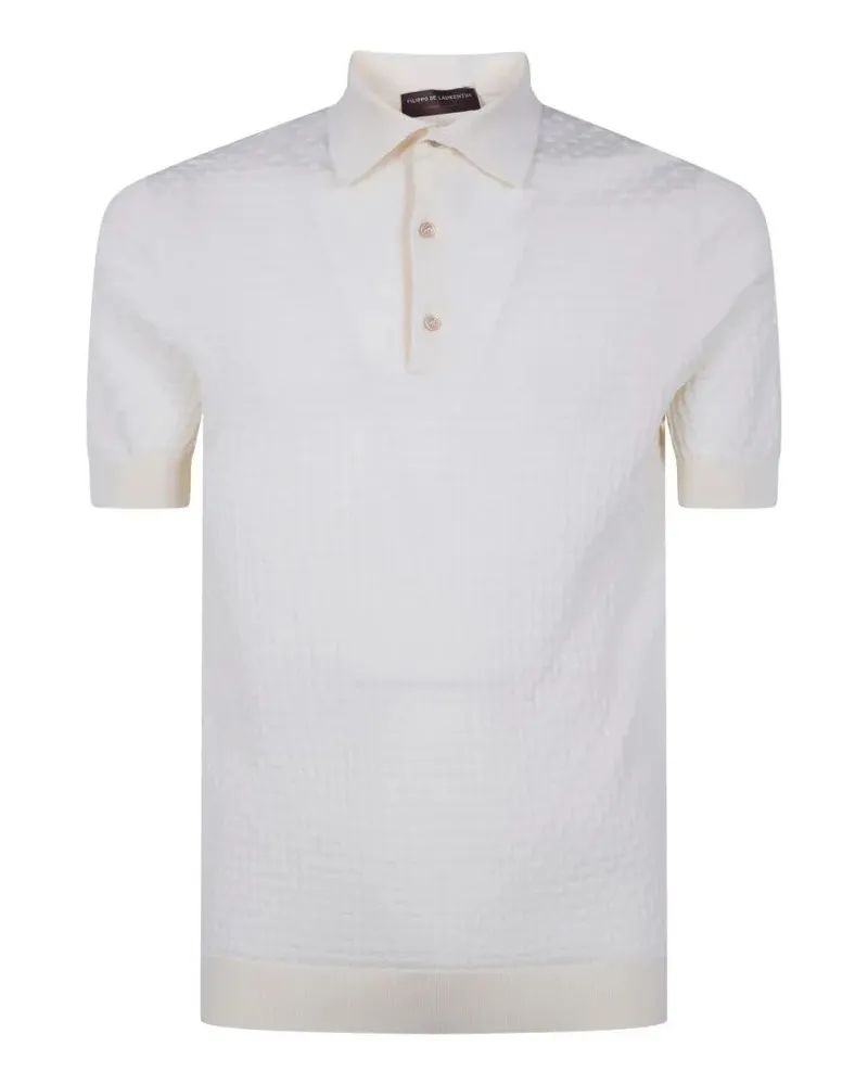 Filippo de Laurentiis Short Sleeves Polo Shirt White