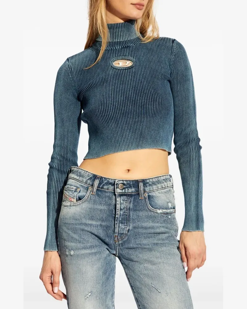 Diesel Anchor" Turtle Neck Sweater Blue