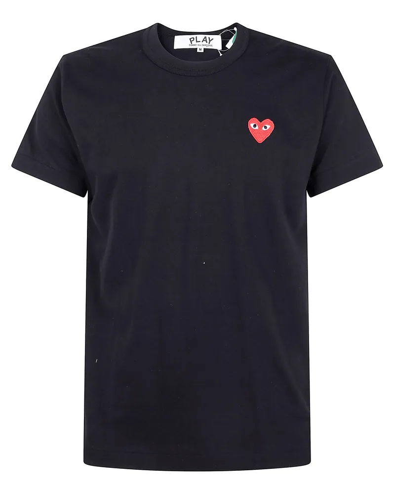 Comme des Garçons Red Emblem Heart' T-Shirt Black