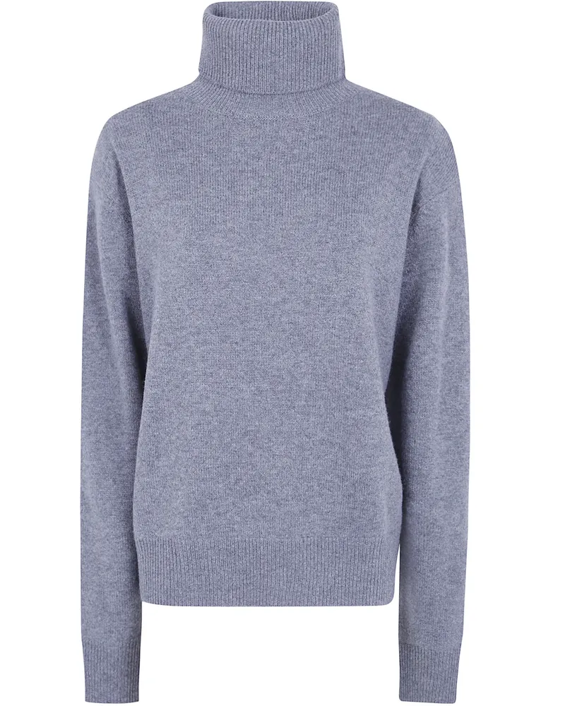 FRANKIE Shop Sweater Padded Knit Turtleneck "Gala Gray