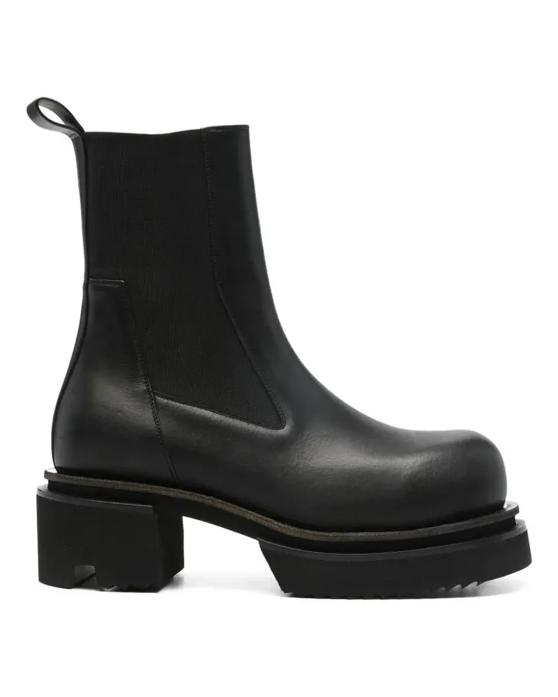 Rick Owens Beatle Bogun" Leather Boots Black
