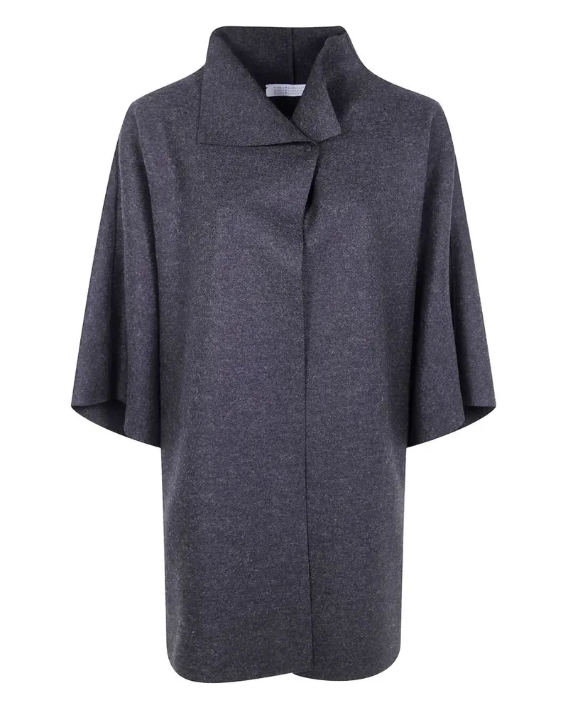 Harris Wharf London Women Kimono Mantle Pressed Wool Gray