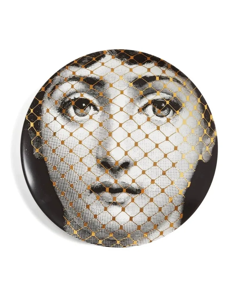 Fornasetti Theme And Variation Nr 78" Plate Metallic
