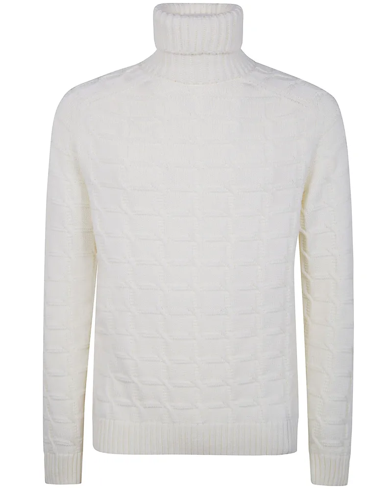 Zanone Dougle Breast Shawl Neck Jacket White