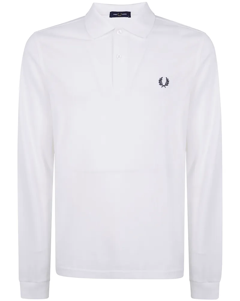 Fred Perry Fred Perry' Long Sleeve Fred Perry Shirt White