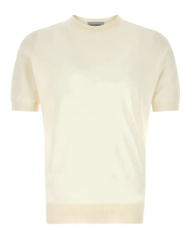 John Smedley Kempton" Crewneck Short Sleeves T-Shirt Beige