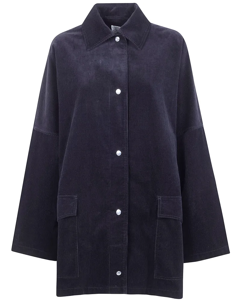 Totême Cord' Overshirt Jacket Black