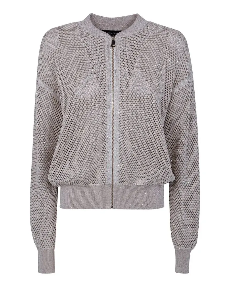 Fabiana Filippi Full Zip Sweatshirt White