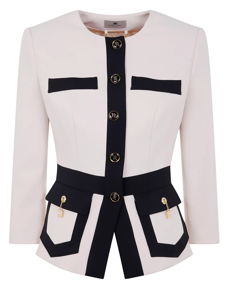 Elisabetta Franchi Korean Jacket White