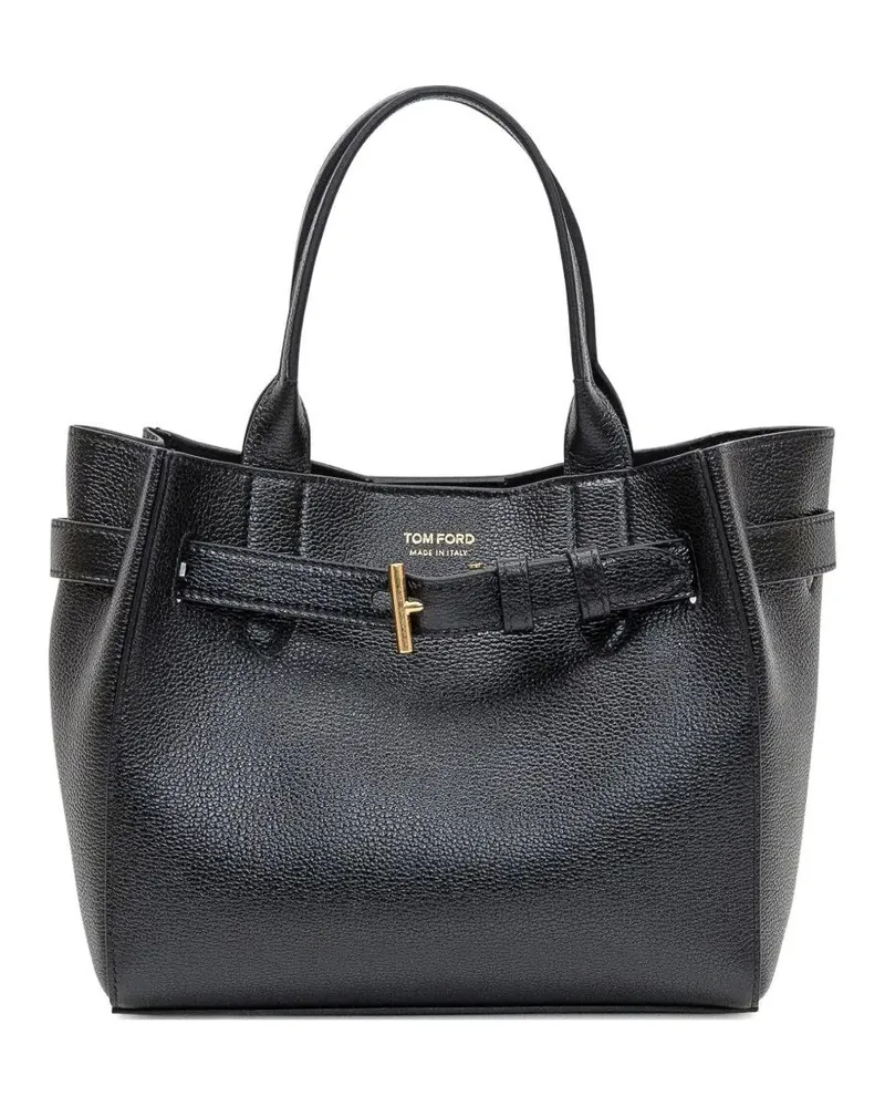 Tom Ford Handbag Grain Leather Small Tote Bag Black