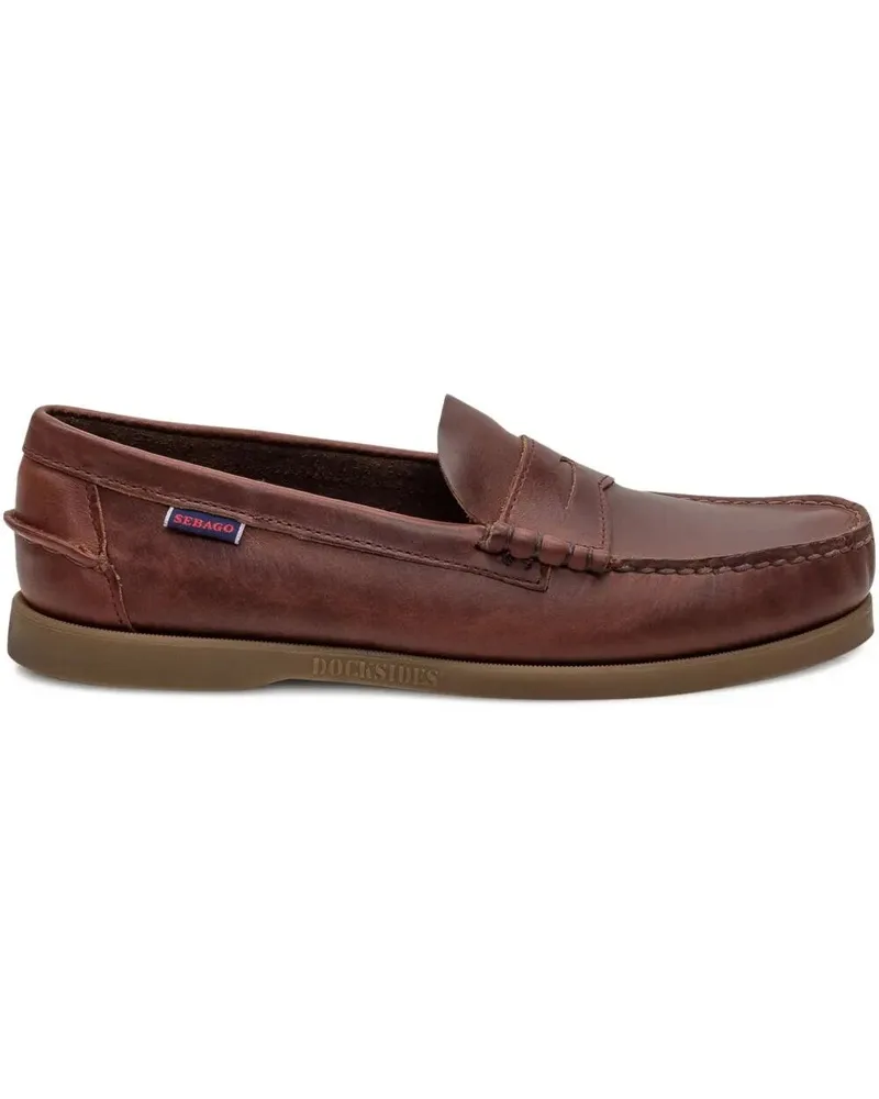 Sebago Dolphin" Waxed Loafer Brown