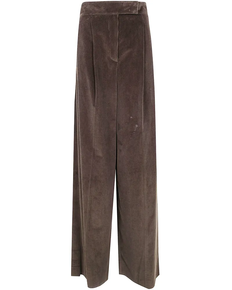 Max Mara Bosso1234" Velvet Trousers Green