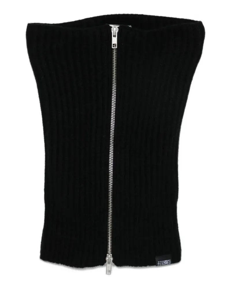 Maison Margiela Scarf High Zip Collar Black