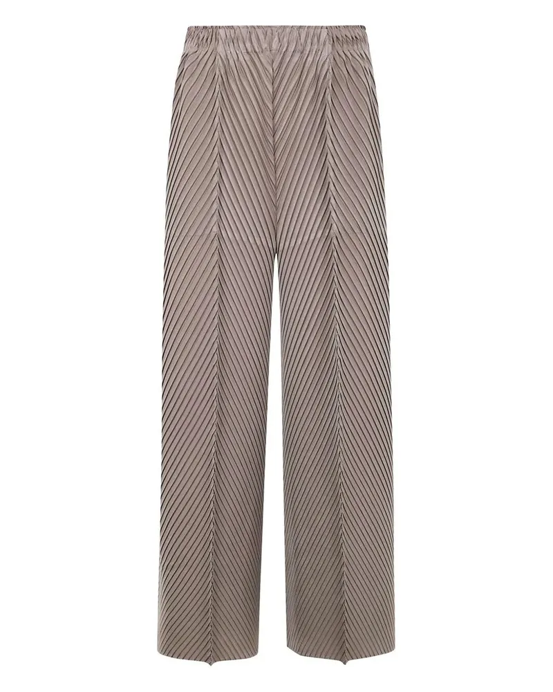 Issey Miyake Soft Fold Pleats Trousers Green