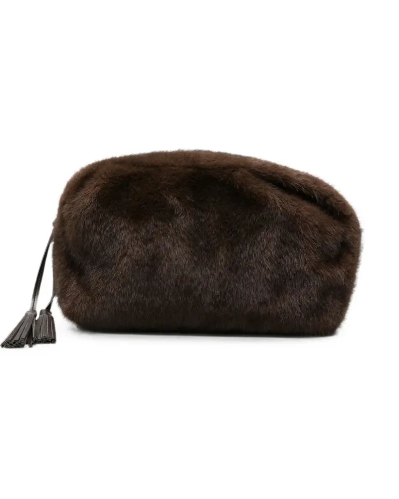 P.A.R.O.S.H. P. A.R. O.S. H. Bag With Tassels "Fantasy Brown Brown