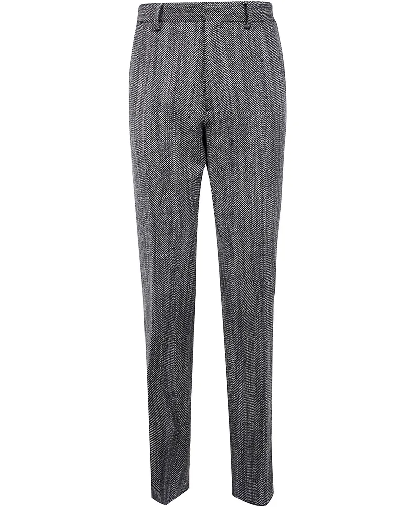 Dsquared2 Herringbone Relax Man Pant White