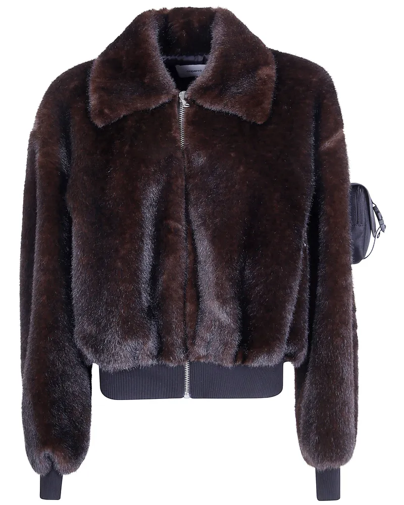 COPERNI Jacket Faux Fur "Bomber Brown