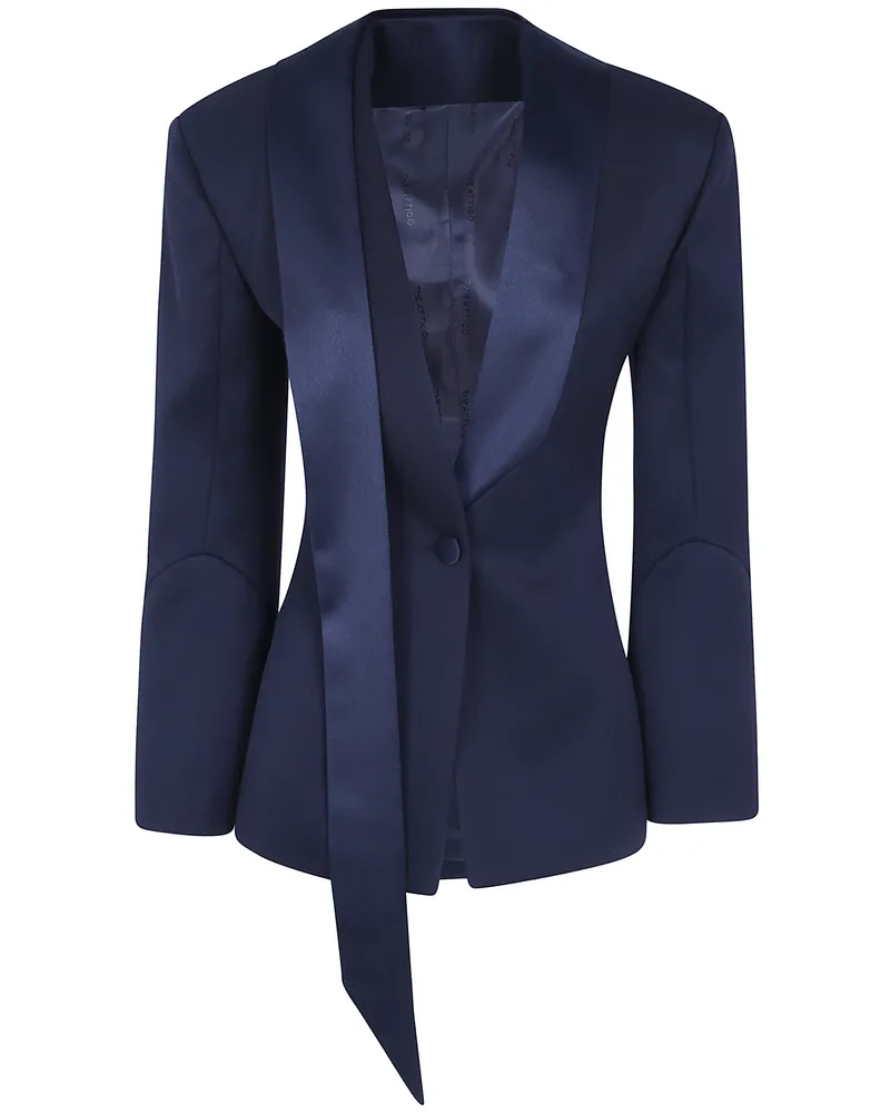 ATTICO Jacket Classic Black "Scarf Classic Blazer Black