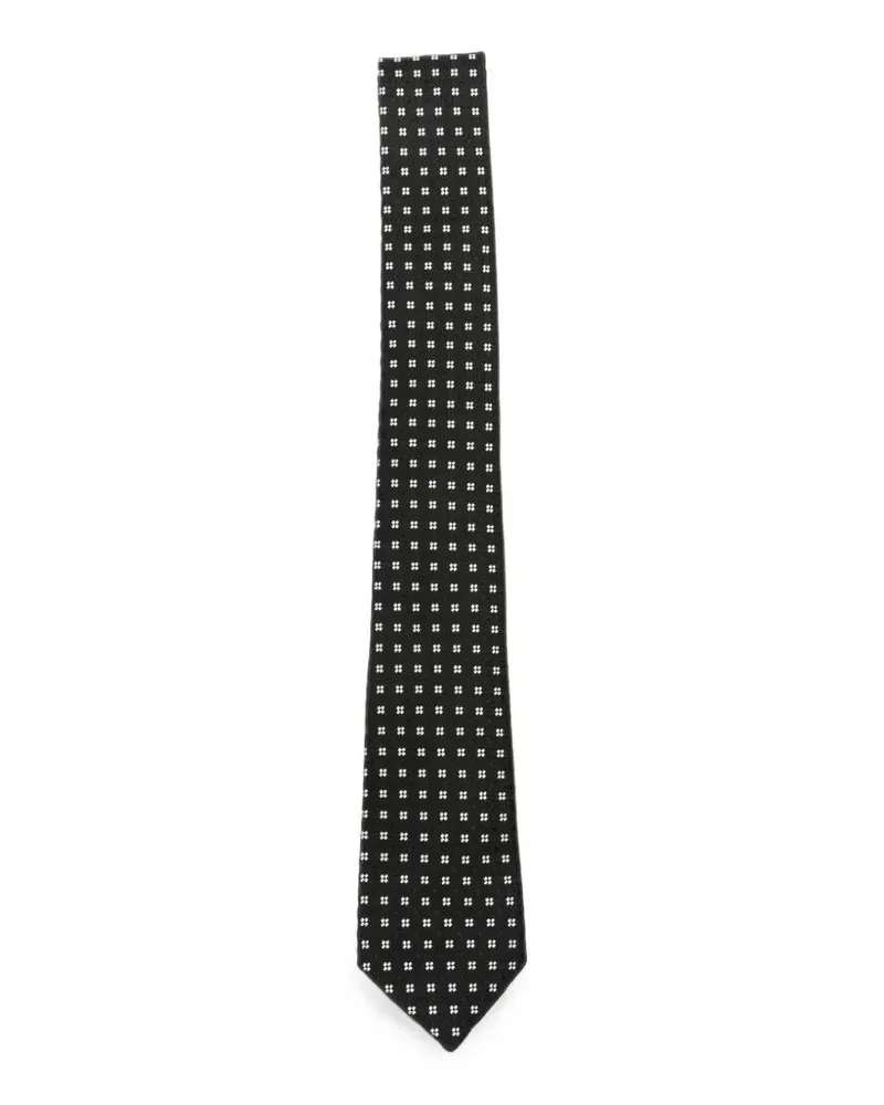 Tom Ford Tie Silk "Sti003.S0385 Nwa Black White Black
