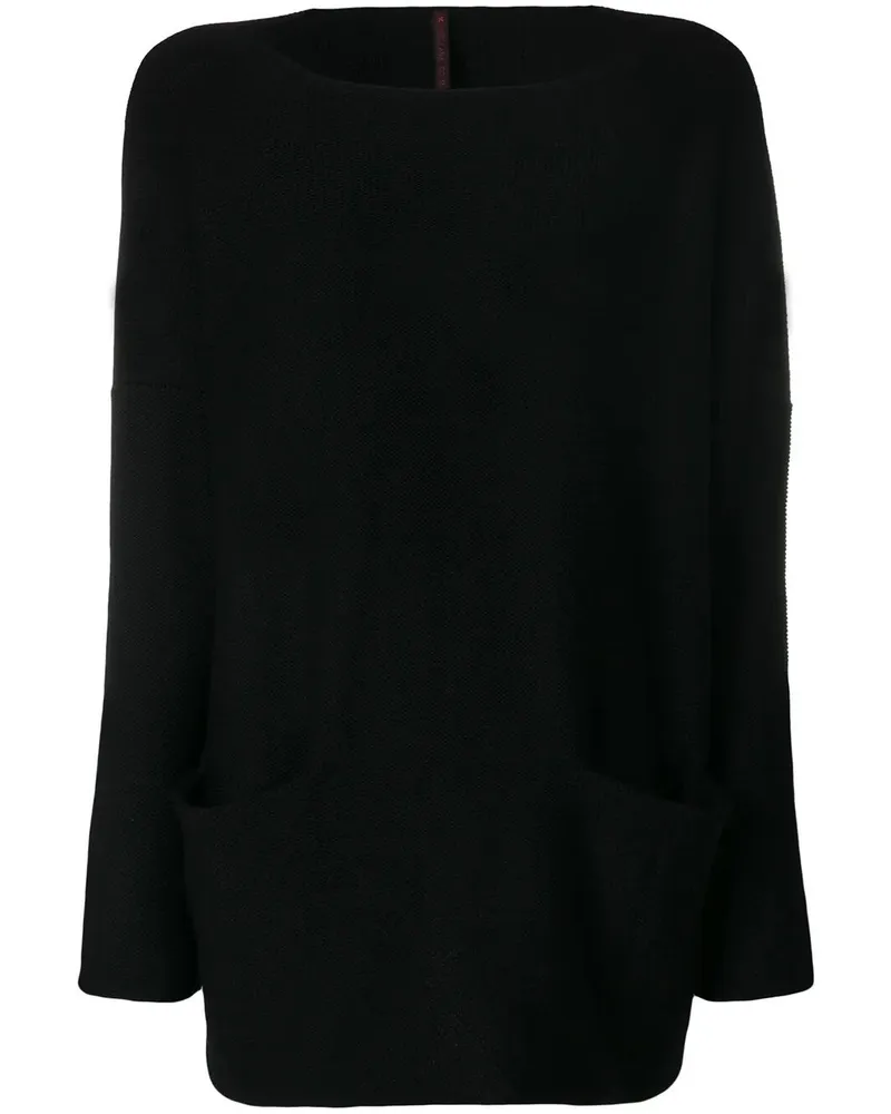 Daniela Gregis Boatneck Sweater With Pockets Black