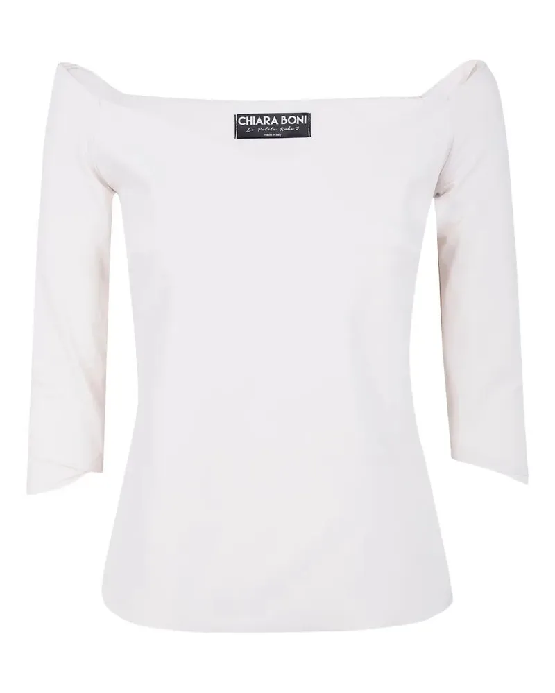 Chiara Boni Saffron L" Jersey Top White