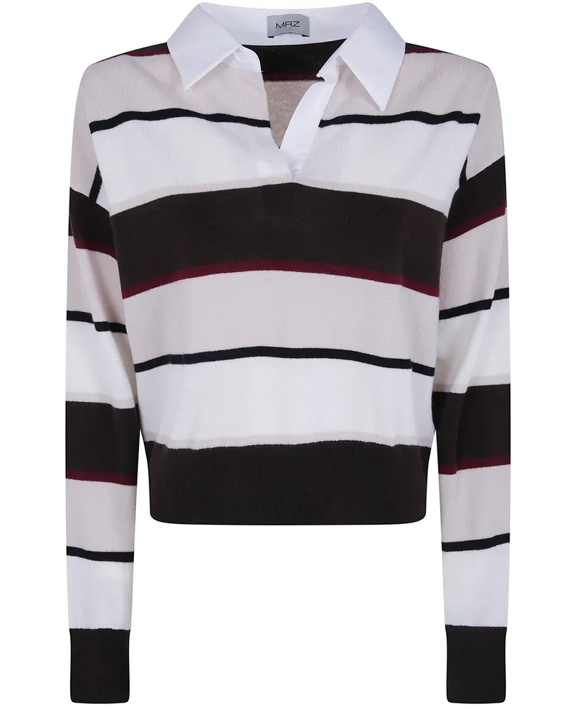 MRZ Sweater Long Sleeves "Oversized Long Sleeves Polo Neck Brown