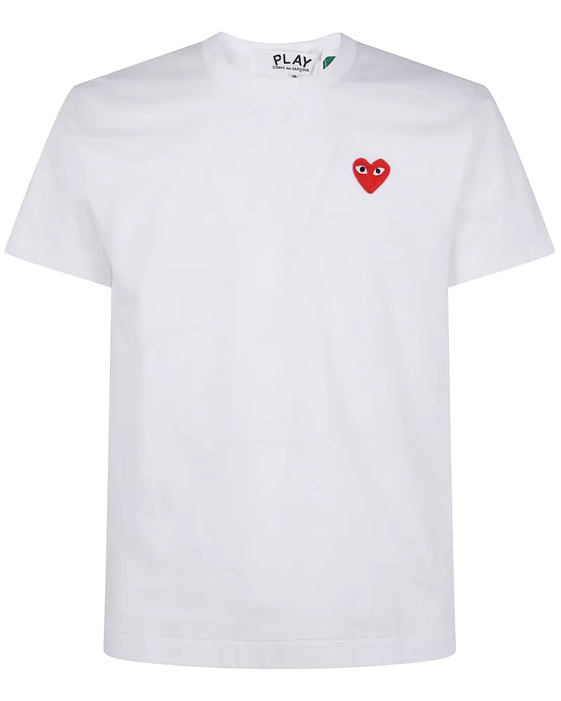 Comme des Garçons Red Emblem Heart" T-Shirt White
