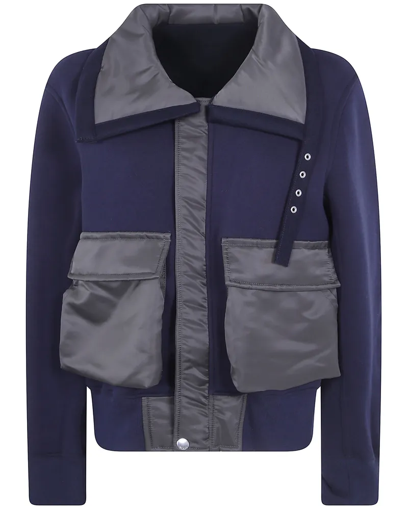 Sacai Jacket Sponge Sweat Blouson Blue