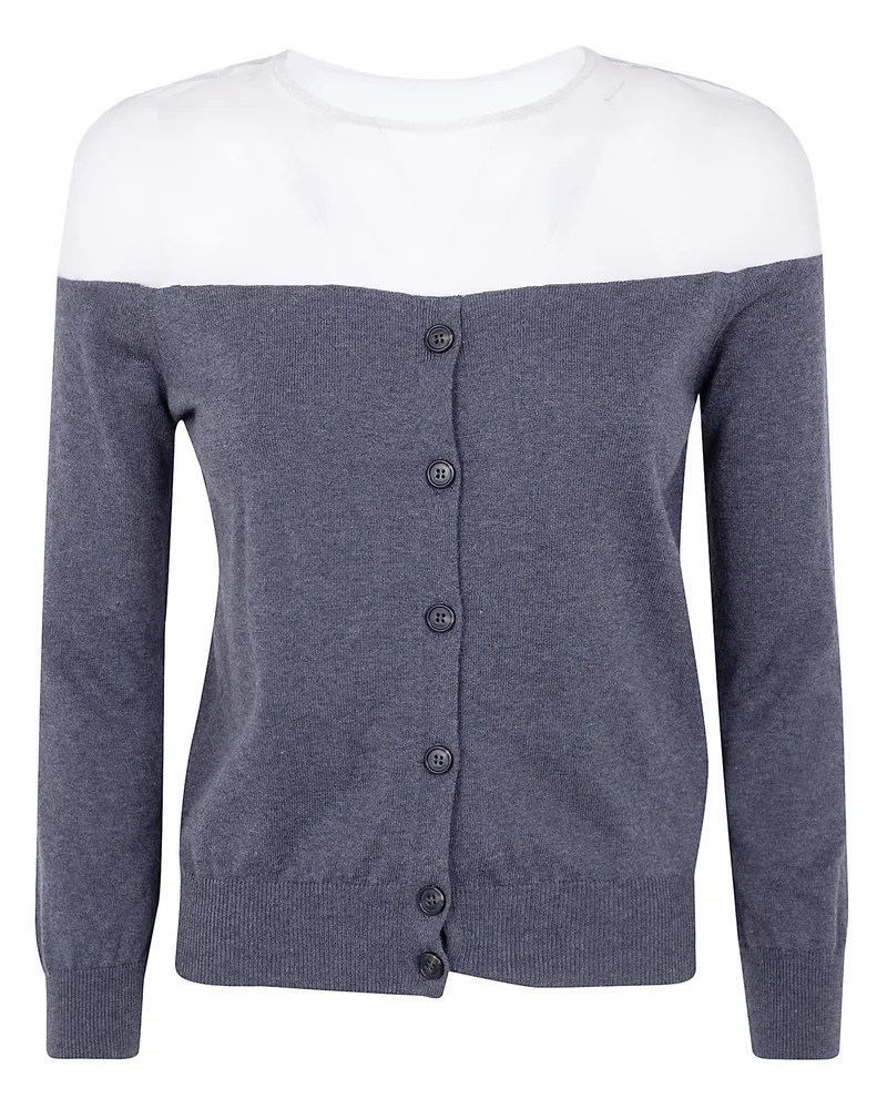 Maison Margiela Nacket Shoulders Cardigan Gray