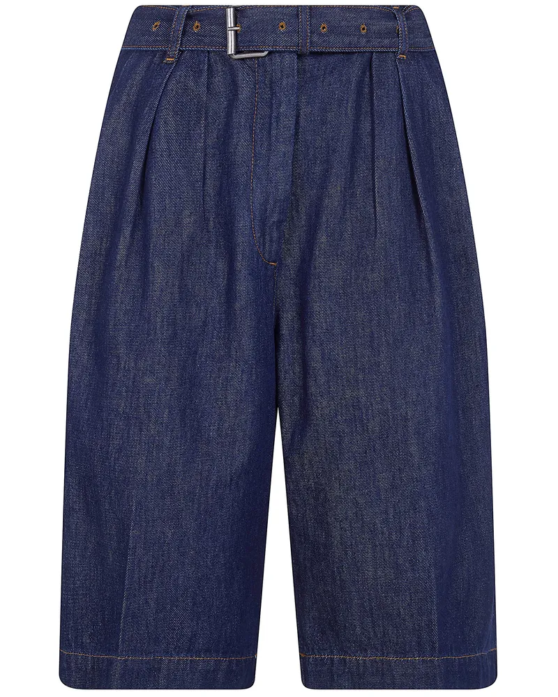 Dries van Noten Peaches" Bis Shorts Denim Blue