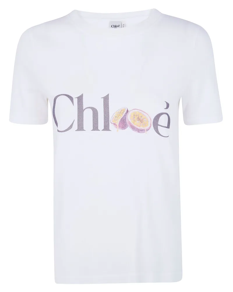 Chloé Classic "Chloe" Printed T-Shirt White