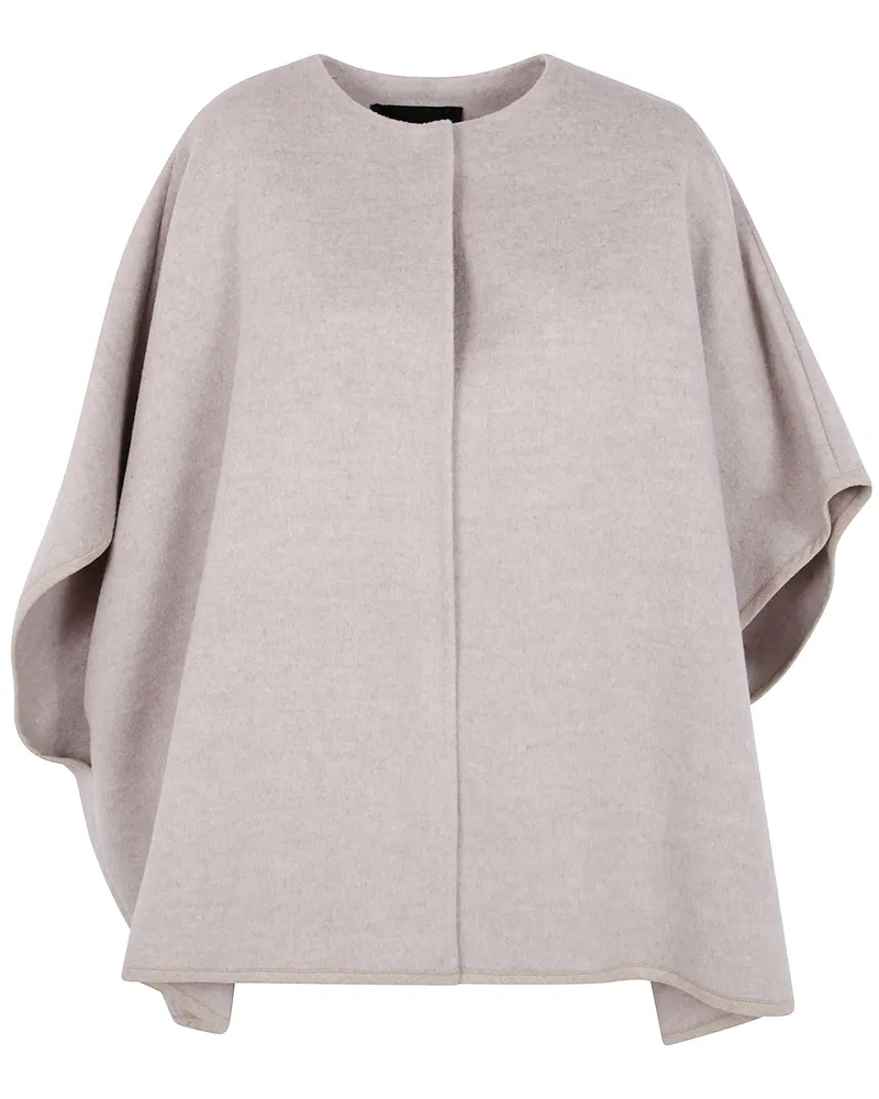 Fabiana Filippi Double Cape Wiht Detail Beige