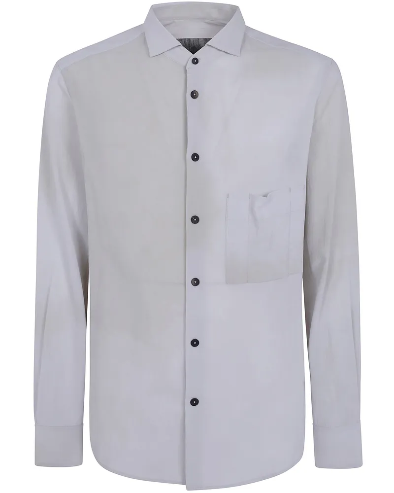 Ziggy Chen Shirt Pocket "Small Collar Pocket Shirt Gray