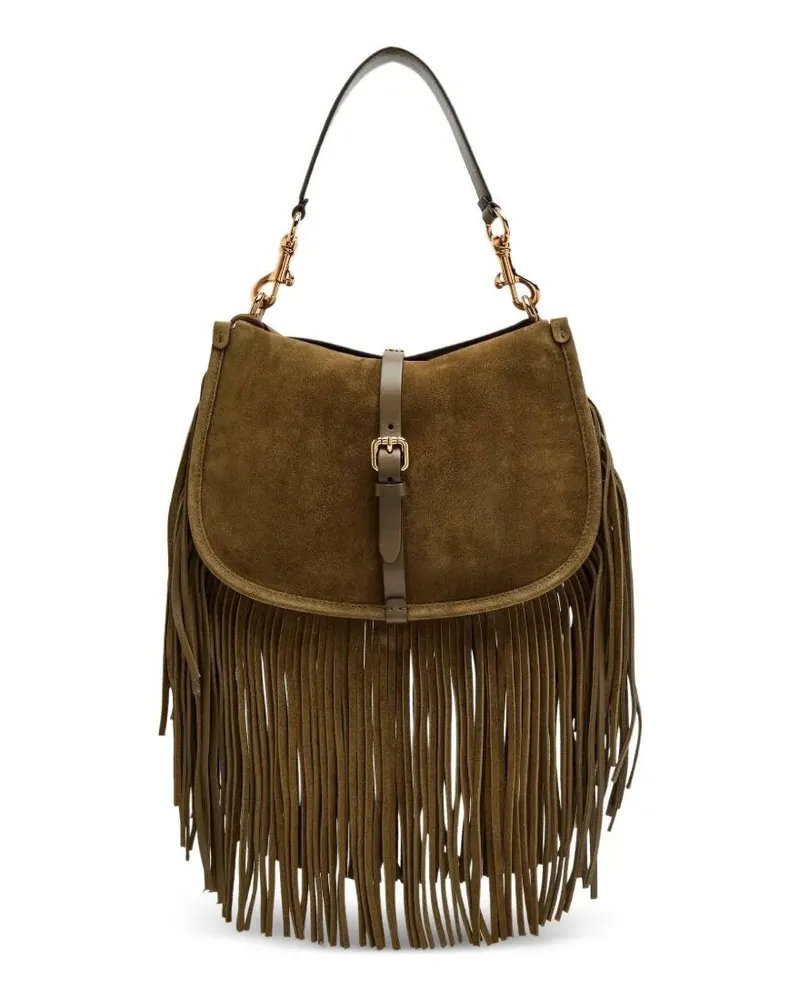 Etro Crossbody Bag Pony Fringes Medium Bag Brown