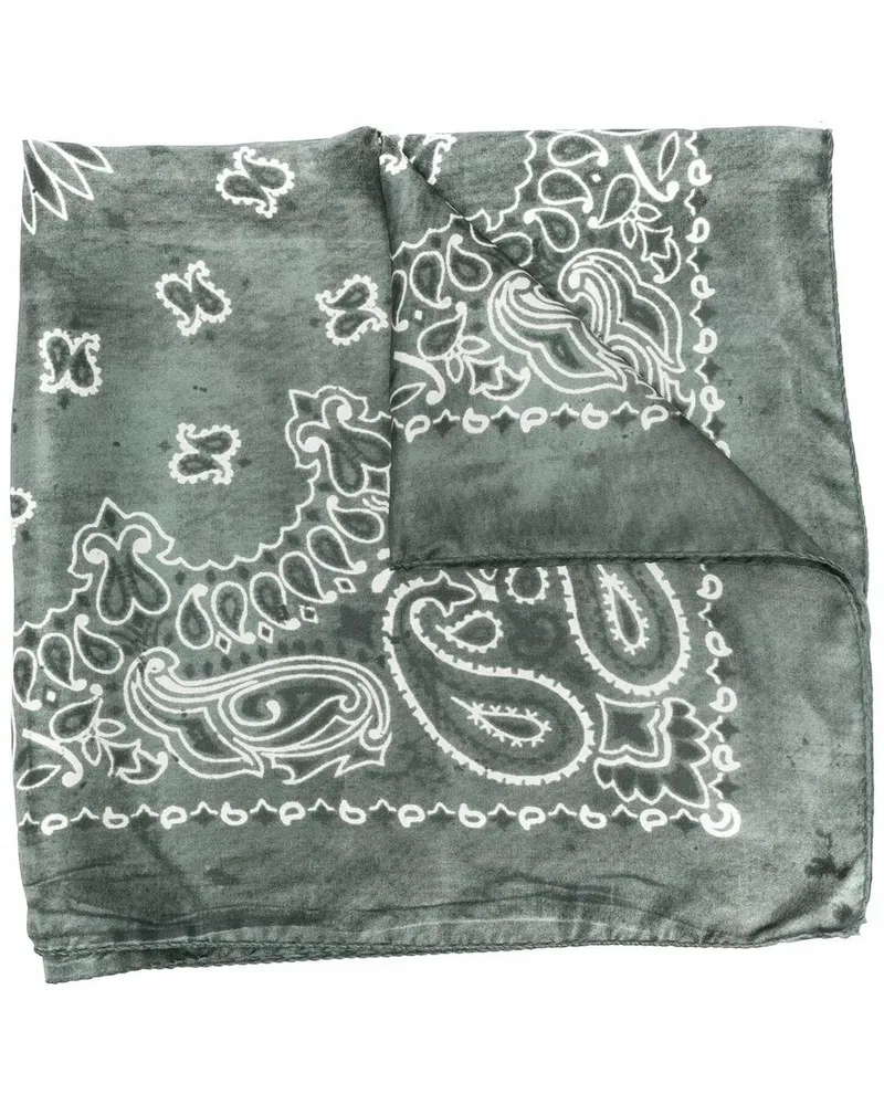 Golden Goose Scarf Paisley Print "Golden Foulard Green