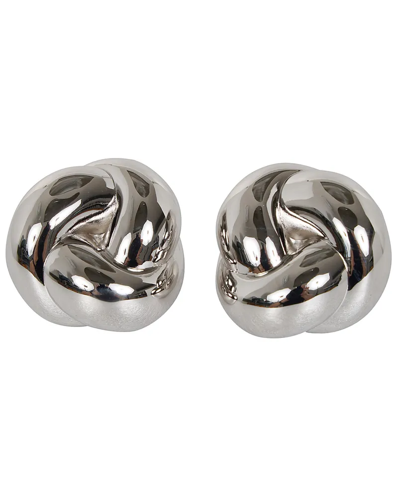 Self-Portrait Earrings Metallic "Knot Earrings Metallic