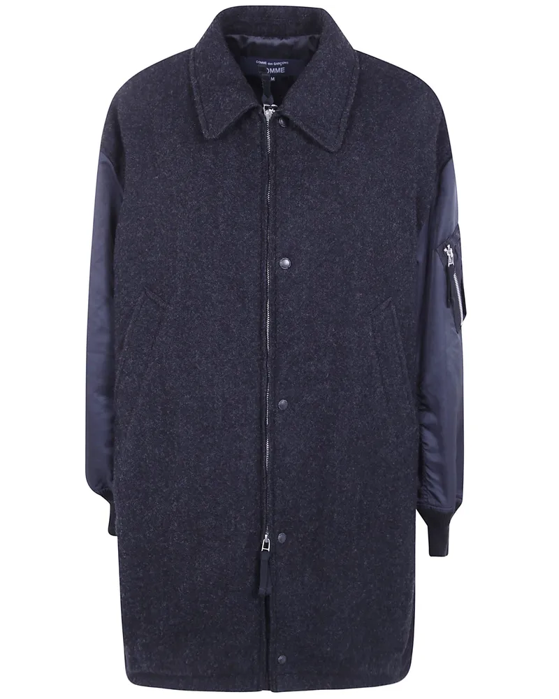 Comme des Garçons Coat Bomber Wool Sleeves Gray