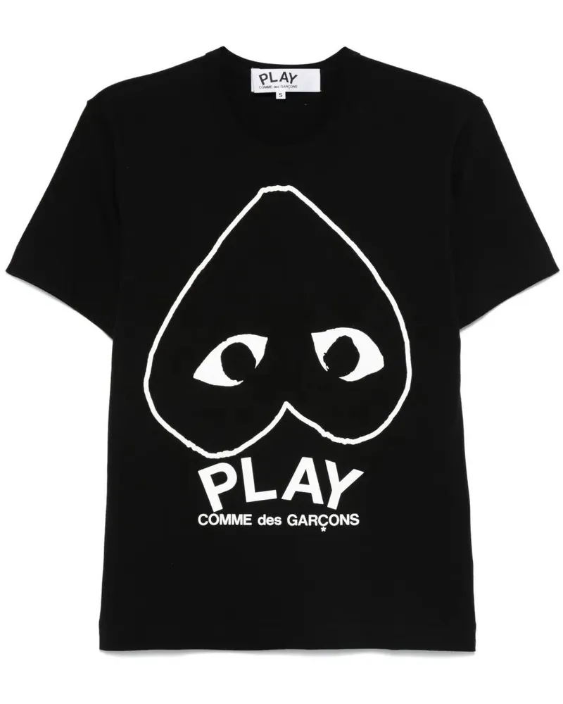 Comme des Garçons T-Shirt Logo Print Play Logo Black