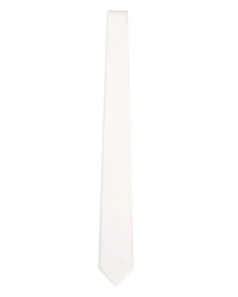 Giorgio Armani Woven Jacquard Tie White