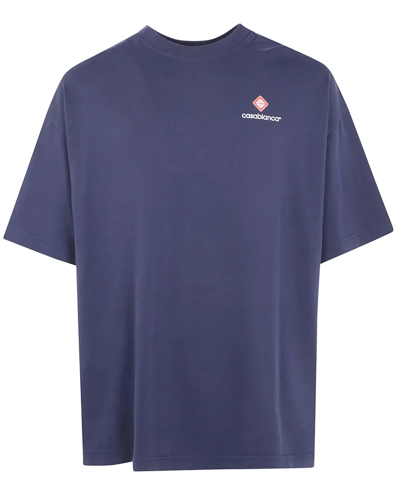 Casablanca Paris T-Shirt Oversized "M. Pf26.Jts.078.01 Navy Blue