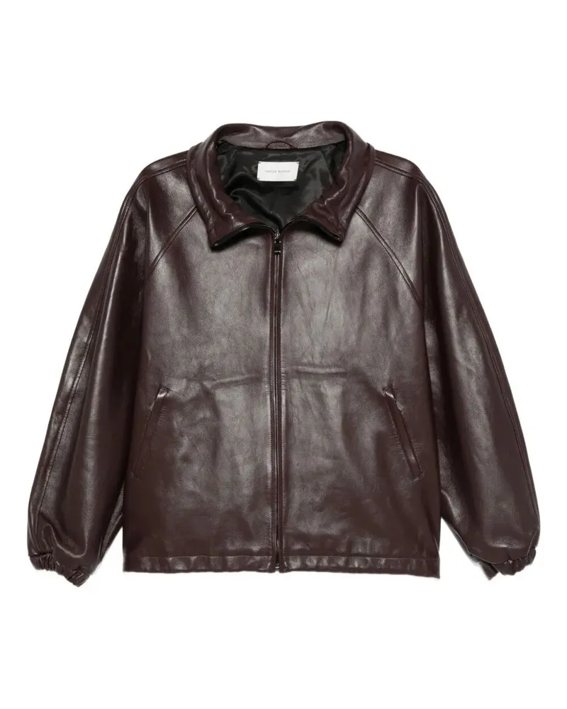 Magda Butrym Leather Jacket Red
