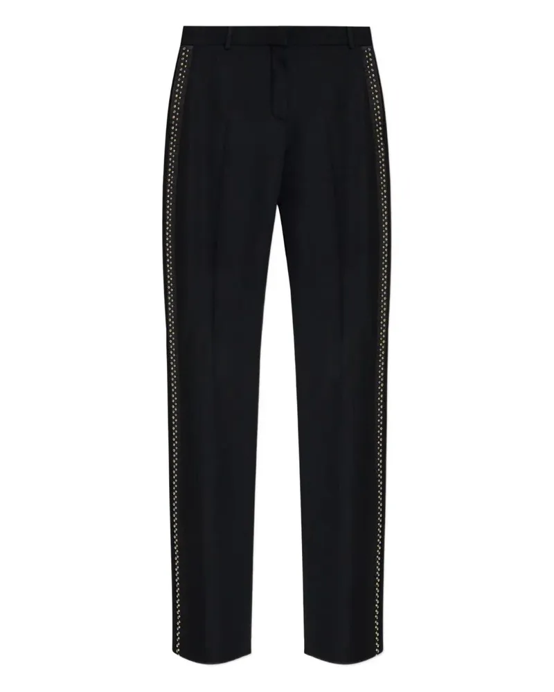 Versace Evening Pant Responsible Wool Grain Di Poudre Softer Hand Black